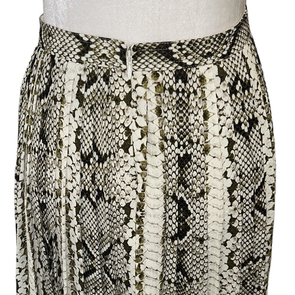 J. Crew Snakeskin Python Pleated A-Line Midi Slip Skirt - 8 - Picture 10 of 15